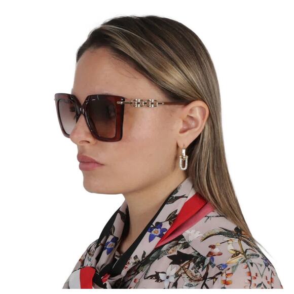 Salvatore Ferragamo Brown Gradient Butterfly Ladies Sunglasses SF1041S 232 51 - Picture 1 of 12